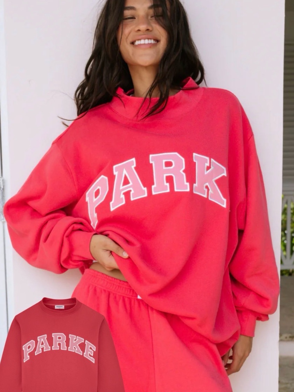 Parke summerland flamingo heritage mock neck